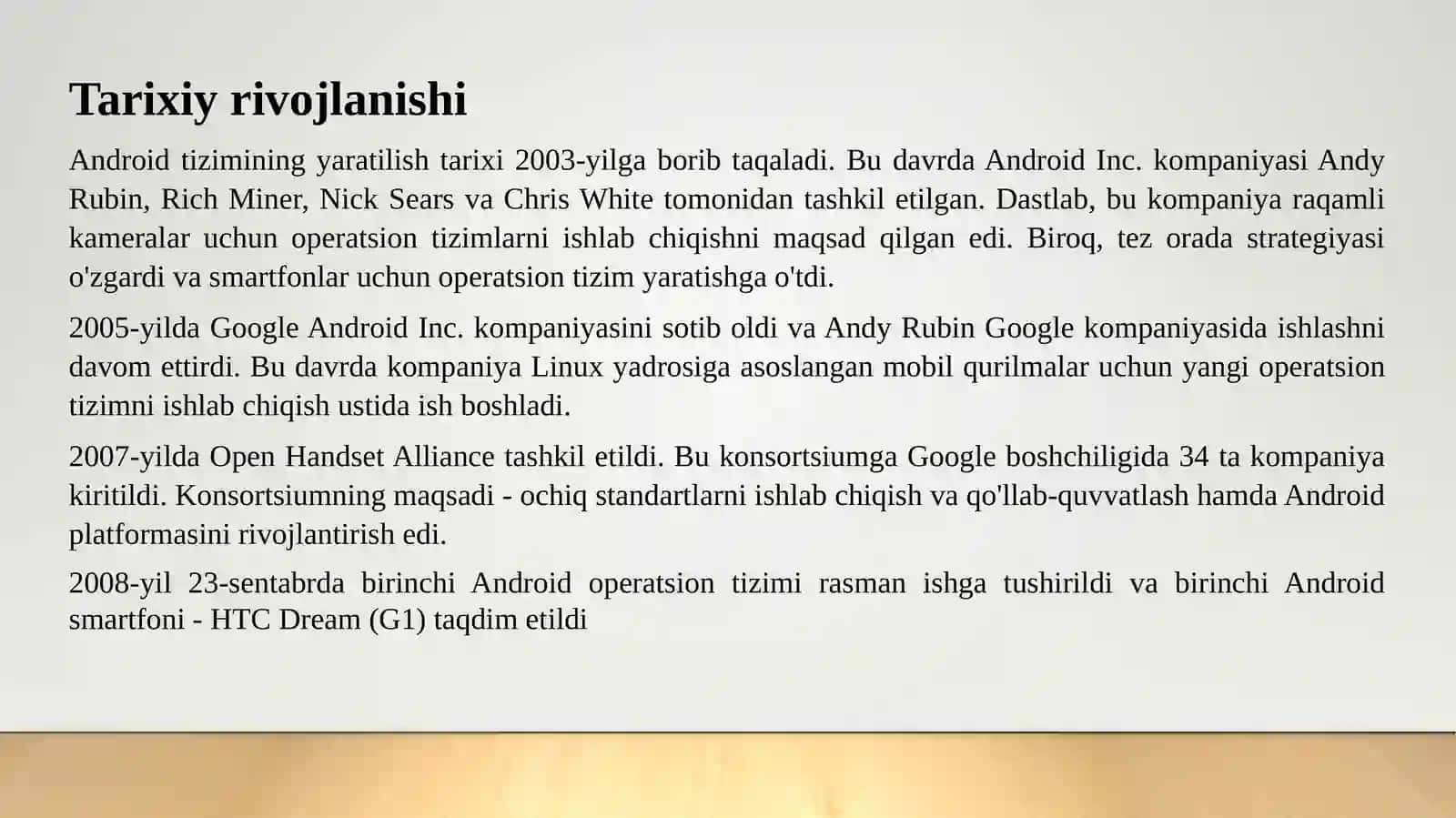 Android Mobil Operatsion Tizimi 3