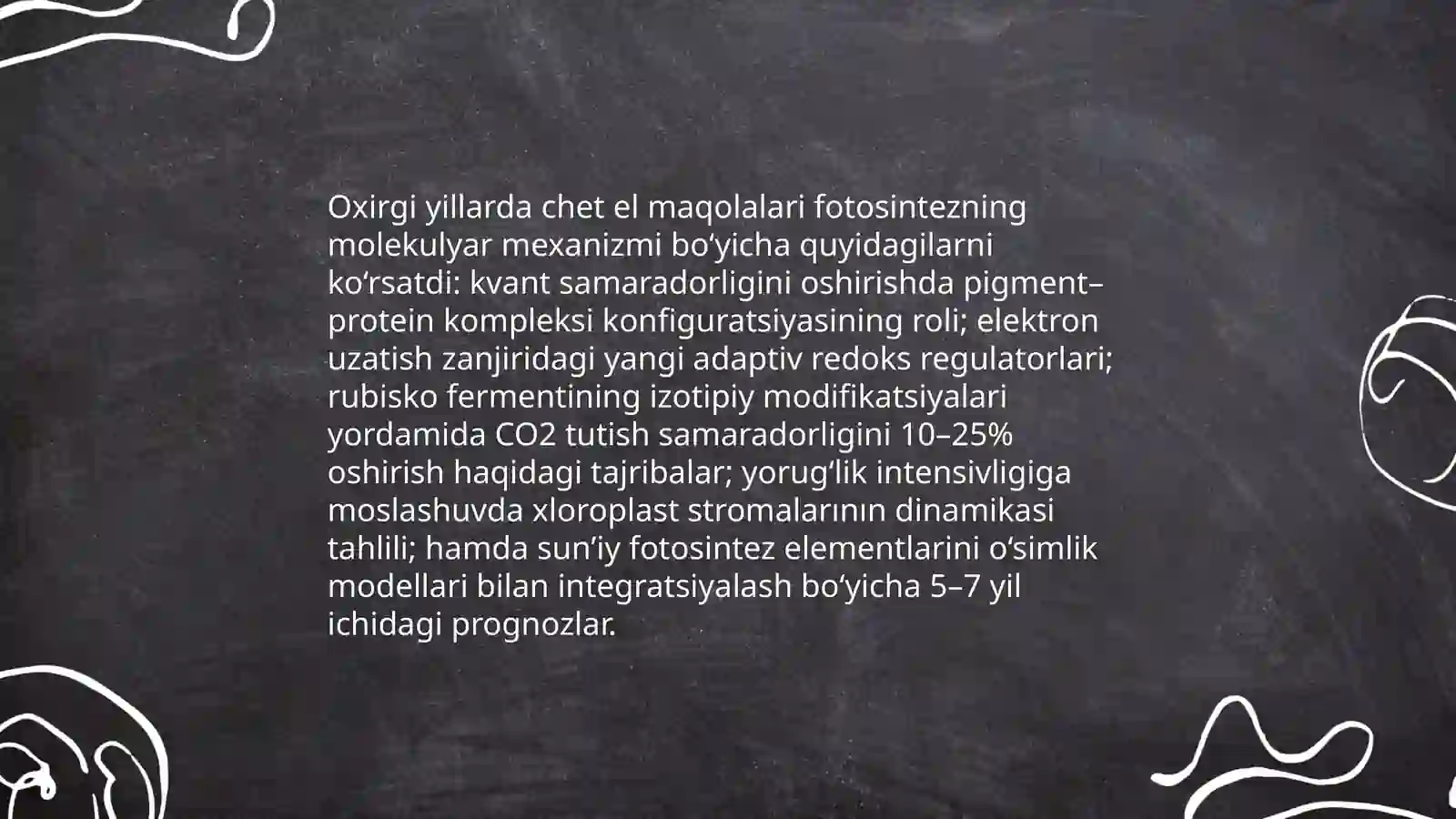 Oʻsimliklar fiziologiyasi yuzasidan chet el ilmiy tadqiqotlar va ular haqida ilmiy maqolalarni tahlil etish 3