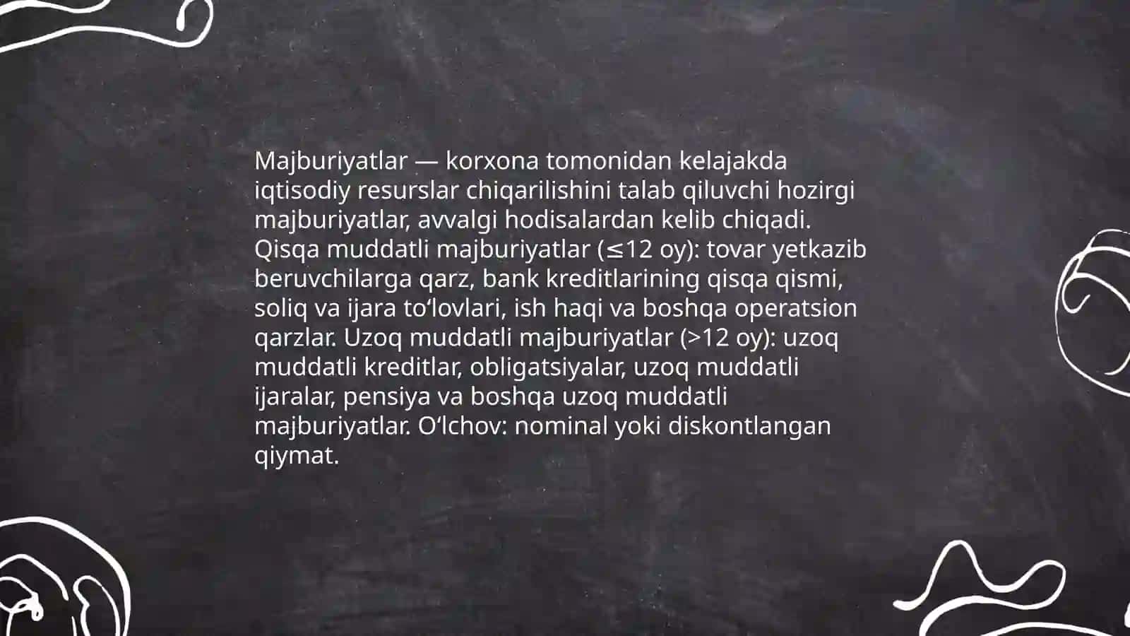 Korxona majburiyatlarini hisobga olish (qisqa va uzoq muddatli) 3