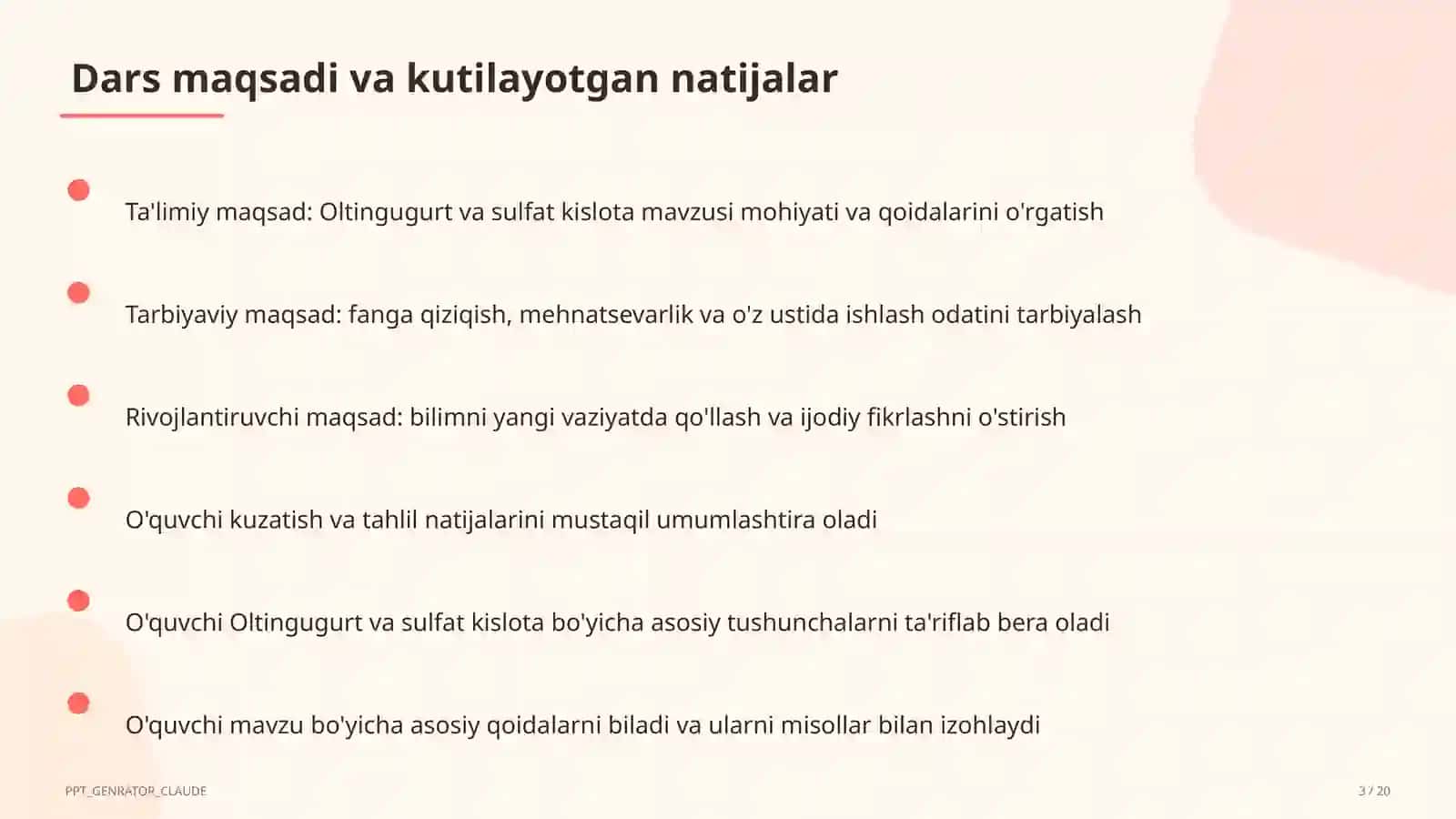 Oltingugurt va sulfat kislota (9-sinf) 3
