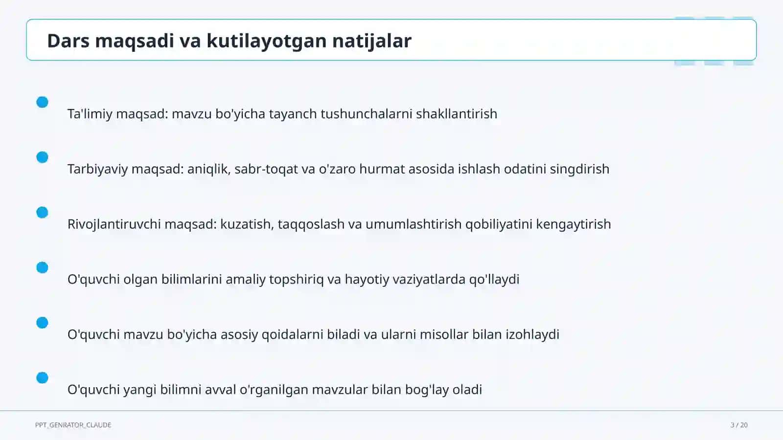 XX asrda O'zbekiston madaniyati va fani (10-sinf) 3