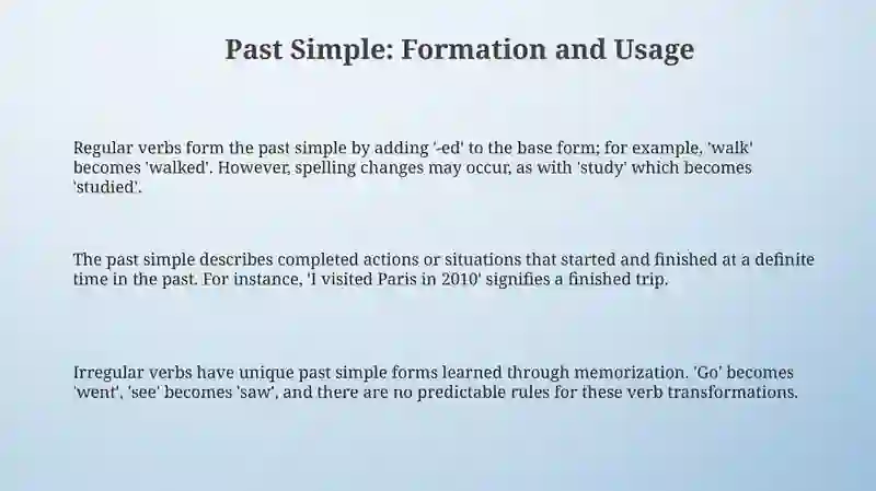 Past simple 3