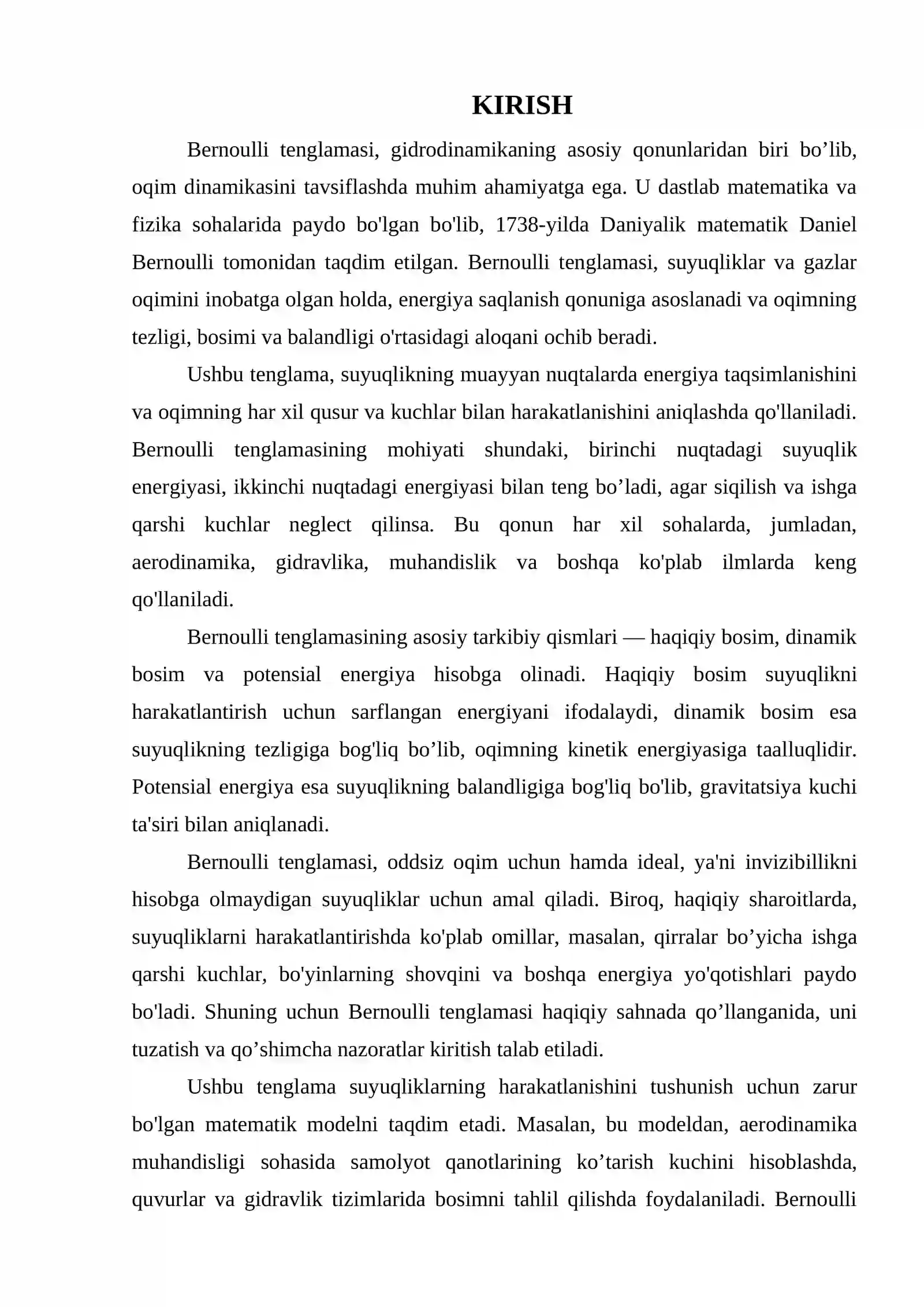 BERNULLI TENGLAMASI 3