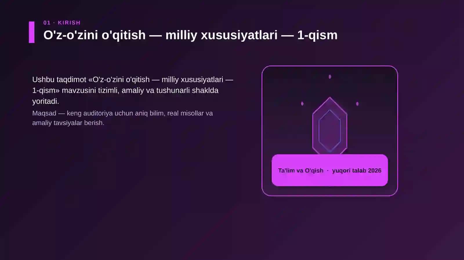 O'z-o'zini o'qitish — milliy xususiyatlari — 1-qism 3