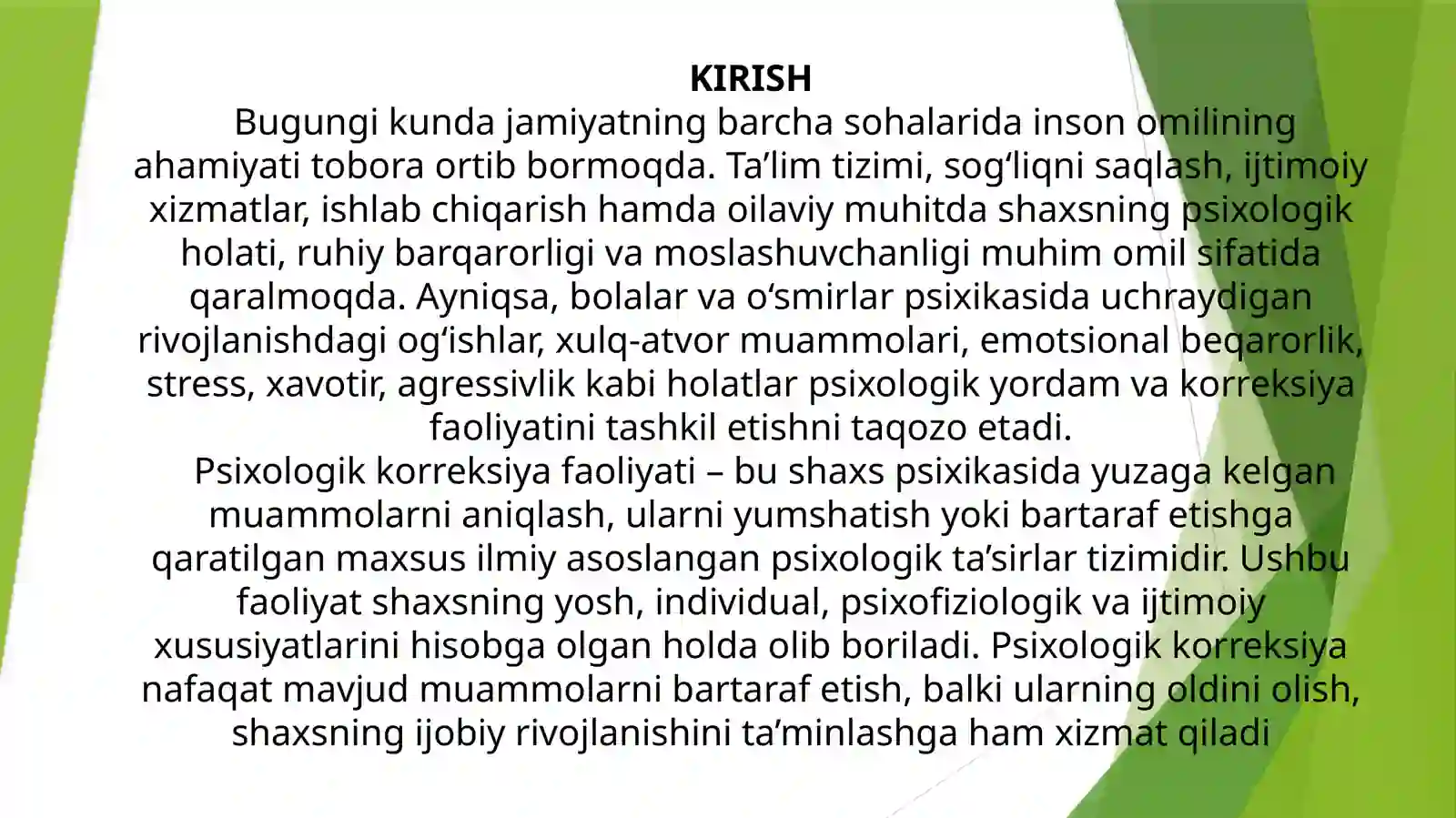 AMALIY PSIXOLOGIYA YO’NALISHI 4-BOSQICH222-GURUH TALABASI ESHMAMATOVA SITORA 3