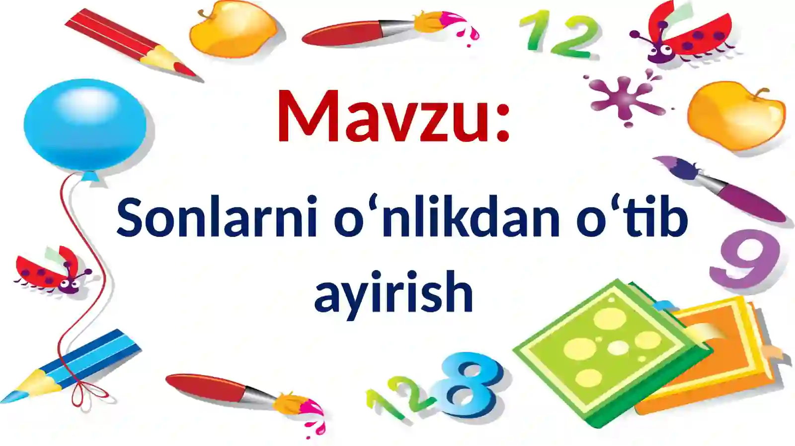 Matematika 1-sinf 3