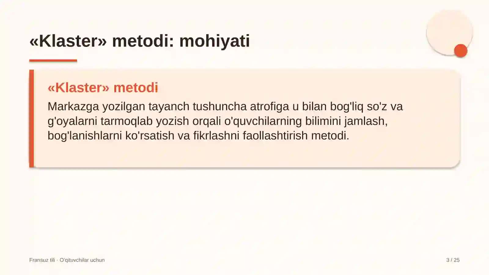 fransuz tili darslarida klaster metodidan foydalanish 6084 3