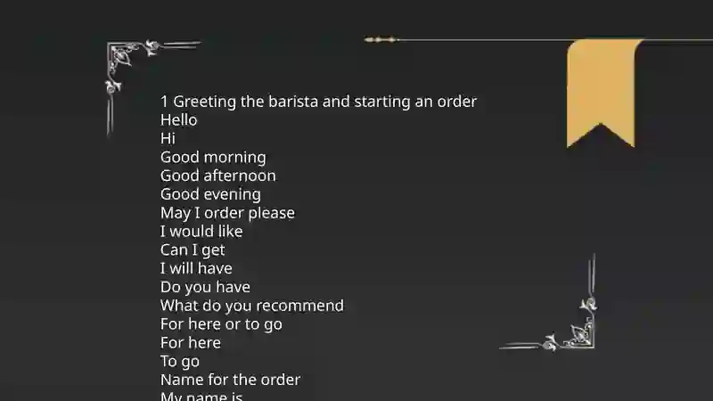 Coffee Shop Ordering Drinks 3
