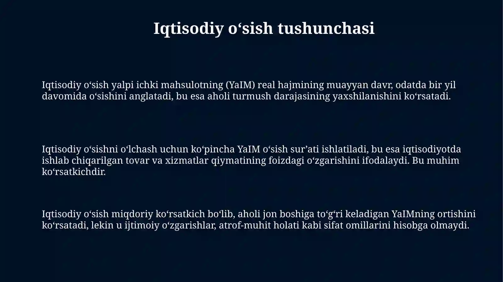 Iqtisodiy o‘sishning neoklassik modellari 3
