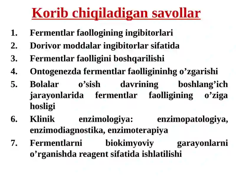 Fermentlar faolligini boshqarilishi 3
