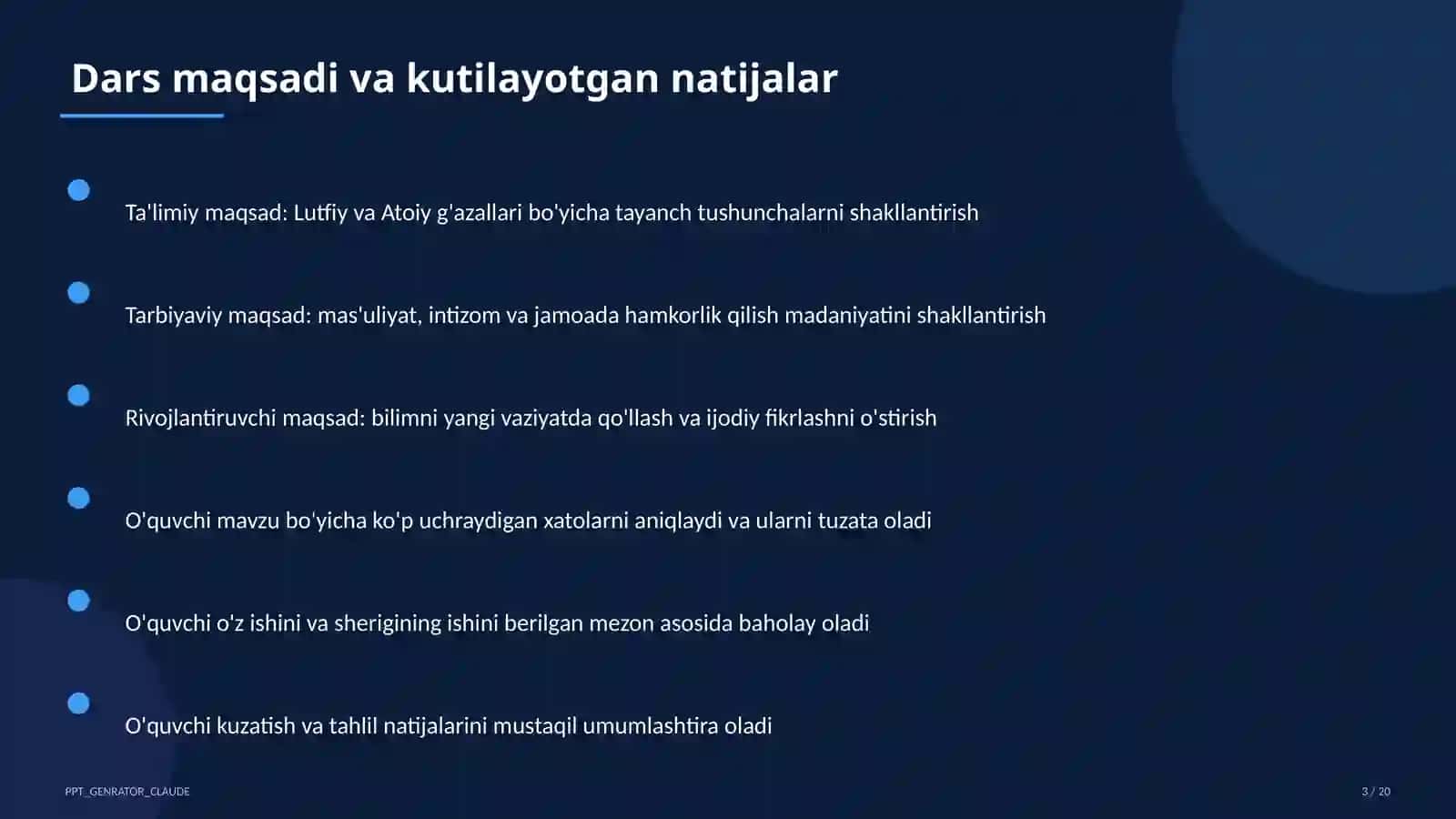 Lutfiy va Atoiy g'azallari (10-sinf) 3