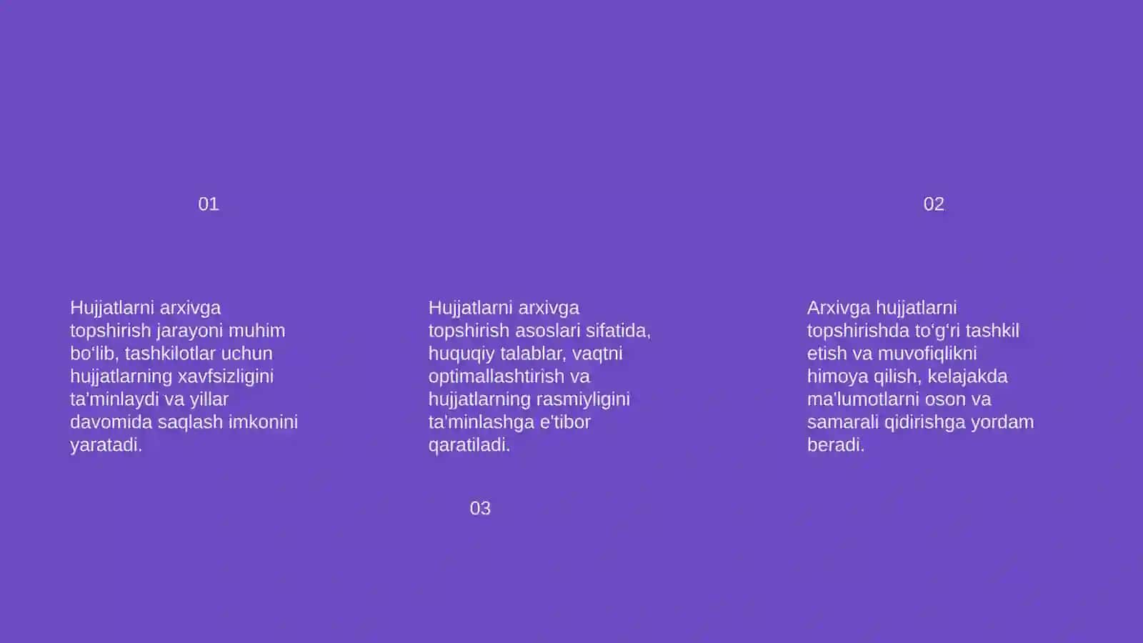 Hujjatlarni arxivga topshirish masalalari 3