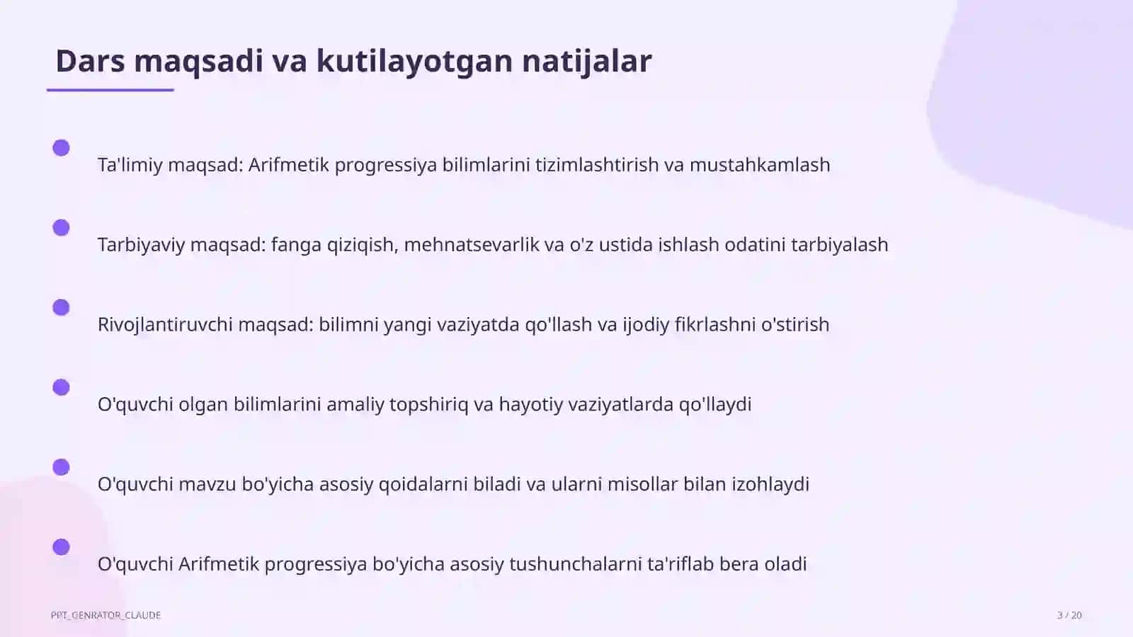 Arifmetik progressiya (9-sinf) 3