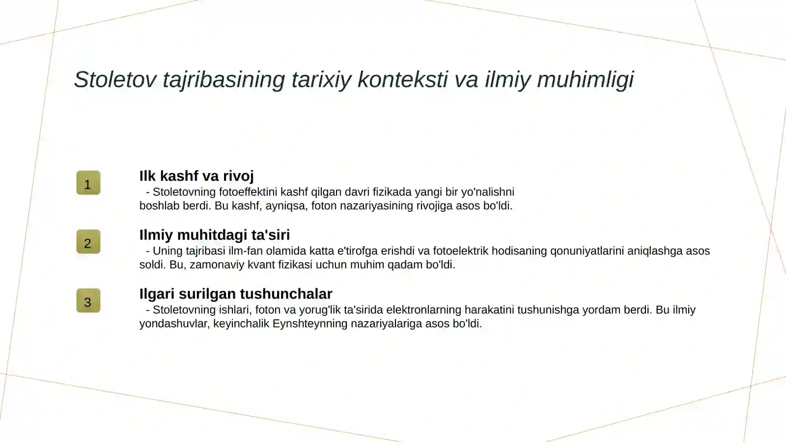 Fotoeffekt hodisasi 3