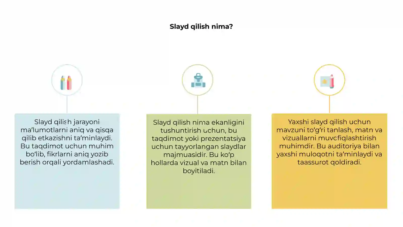 Slayd qilish kerak 3