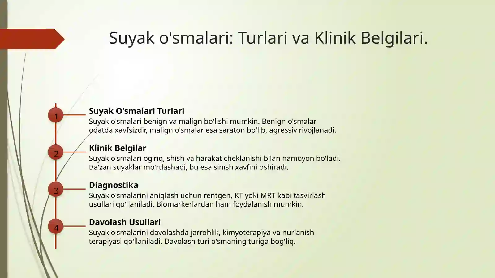 Suyak O'smalari Turlari 3
