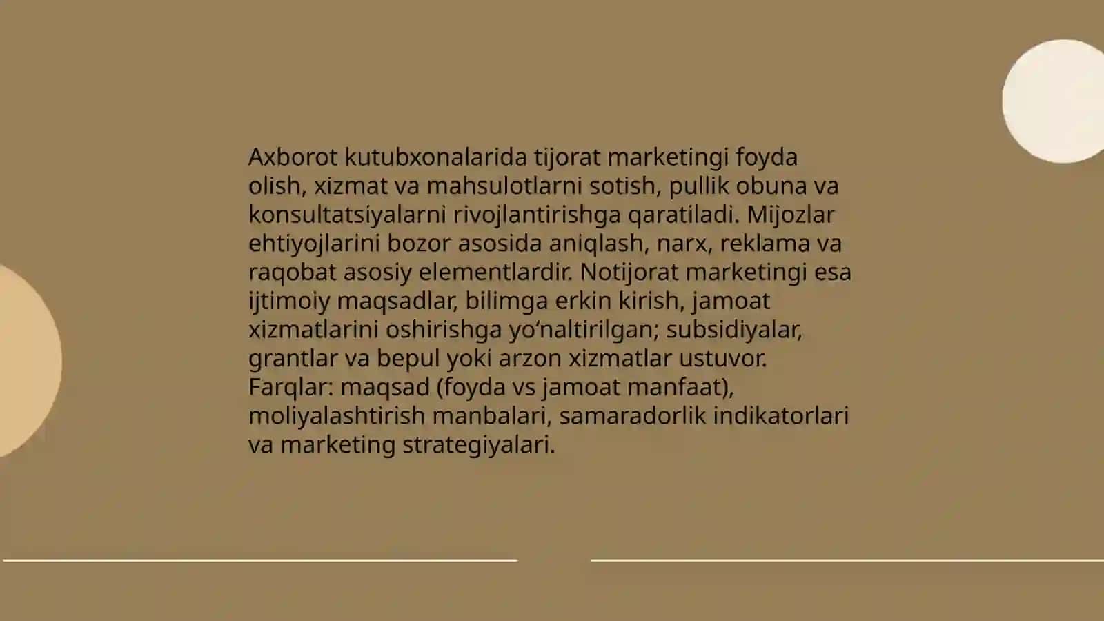 Axborot kutubxona faoliyatida tijorat va notijorat marketing 3
