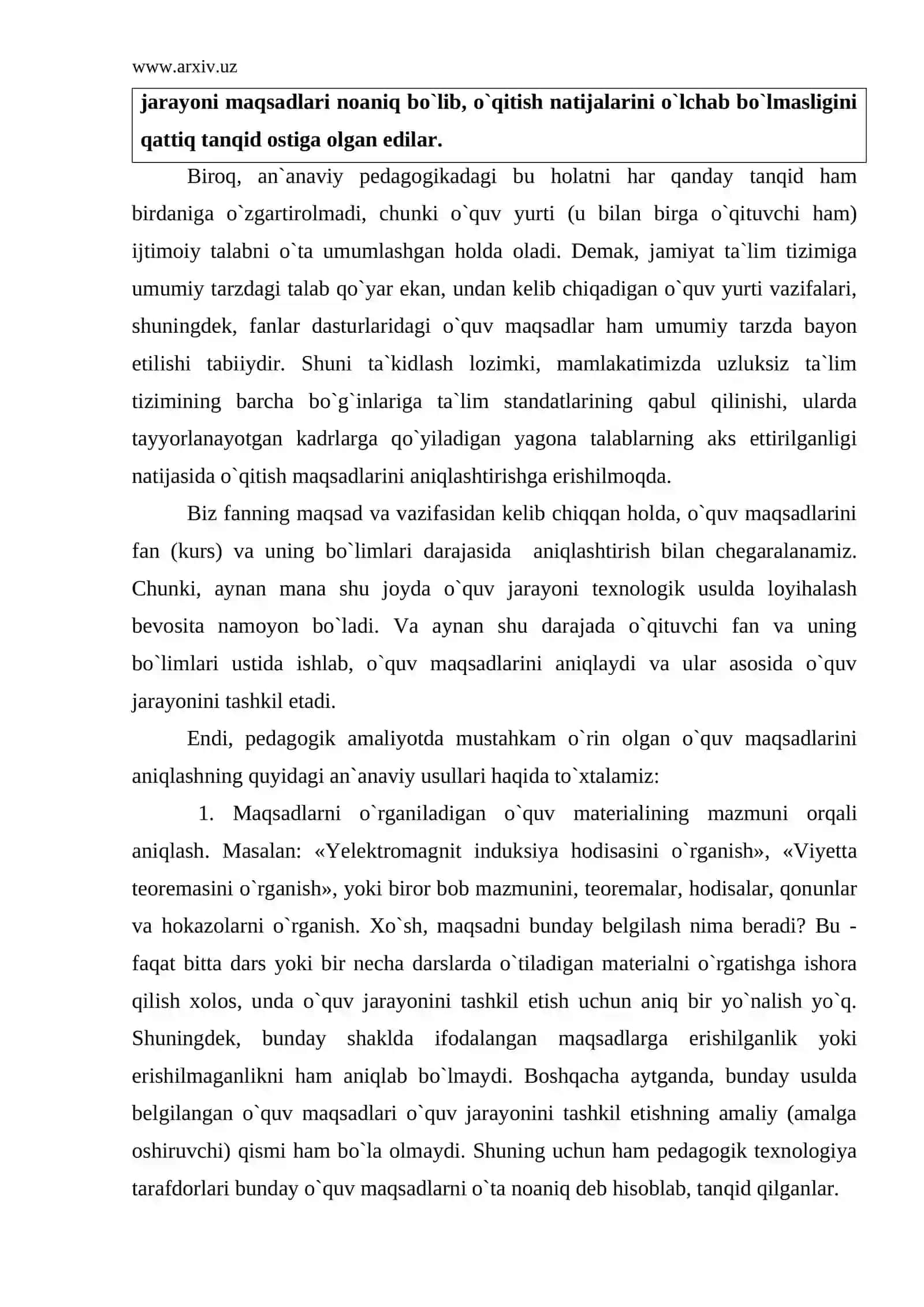 O`quv Maqsadlarini Belgilash Usullari 3