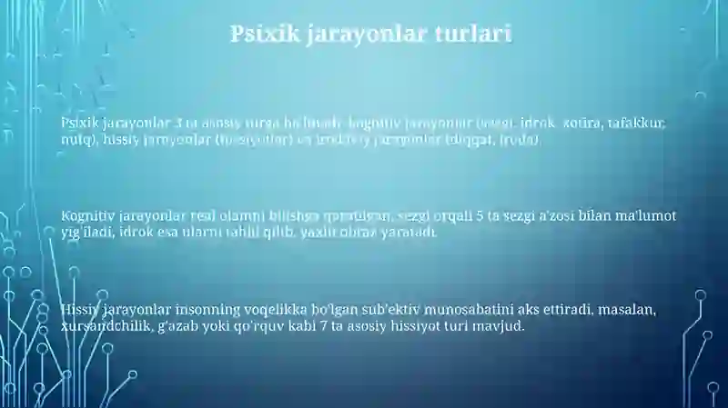 Psixik jarayonlar 3