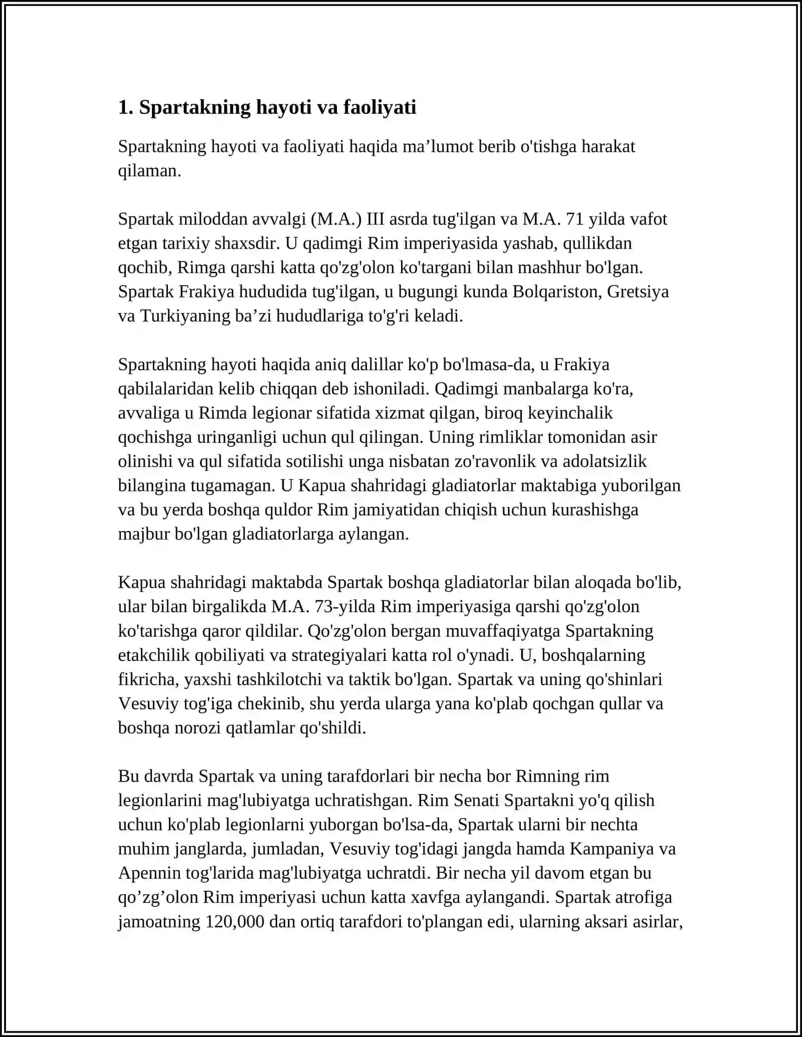 MAMLAKATIMIZ ERKI VA OZODLIGI UCHUN KURASHGAN SHAXS-SPITAMEN JASORATI 3