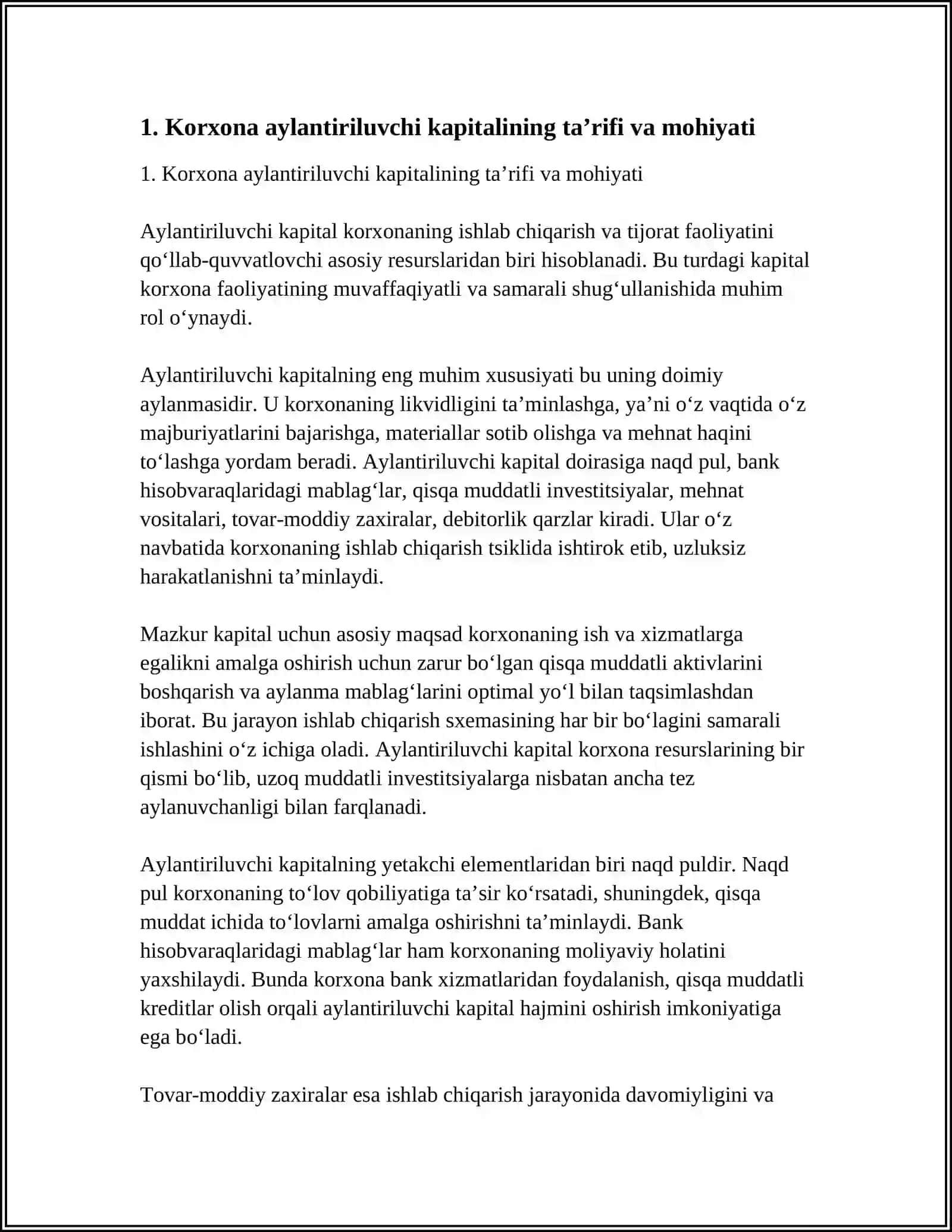 KORXONA AYLANMA KAPITAL 3