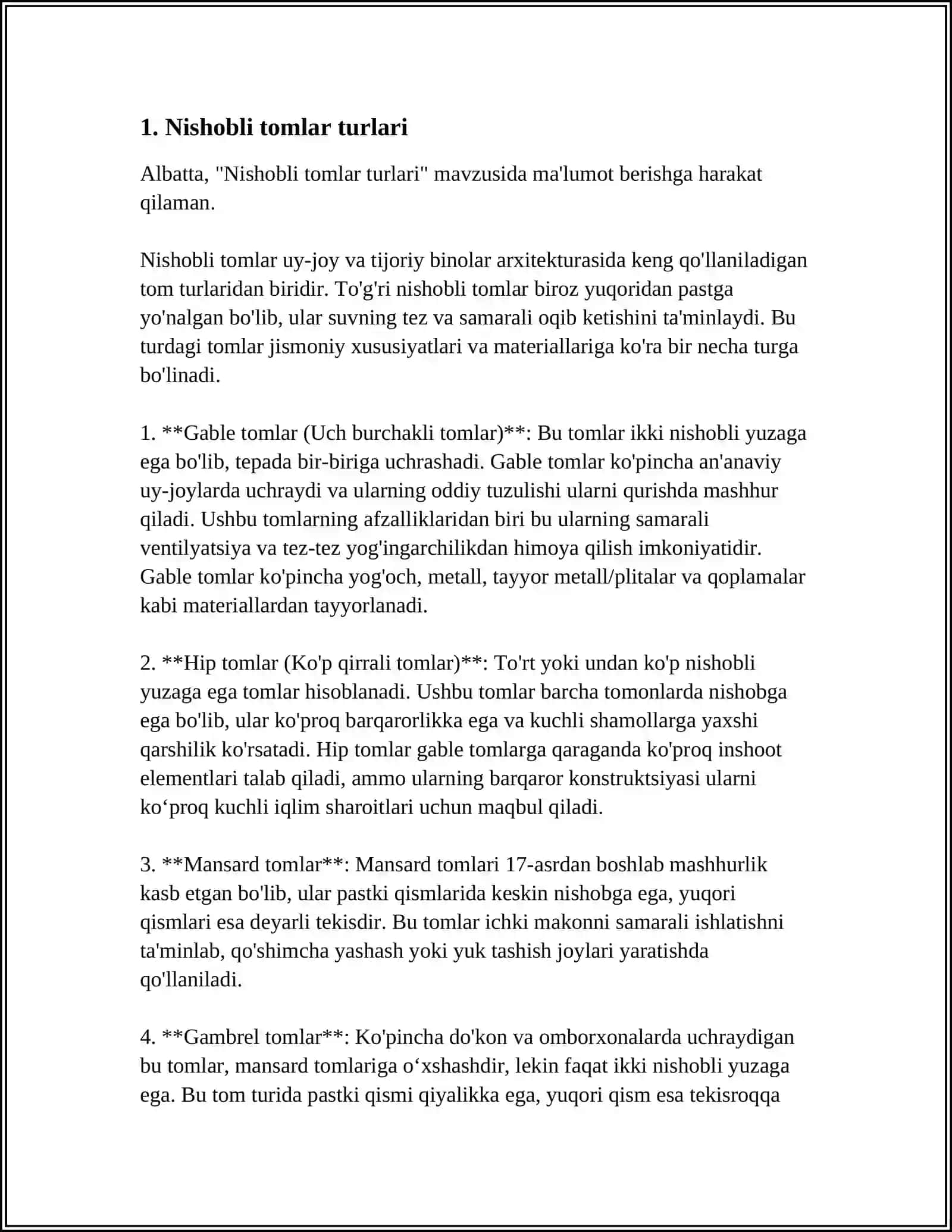 NISHOBLI TOMLAR VA ULARNING KONSTRUKSIYALARI 3