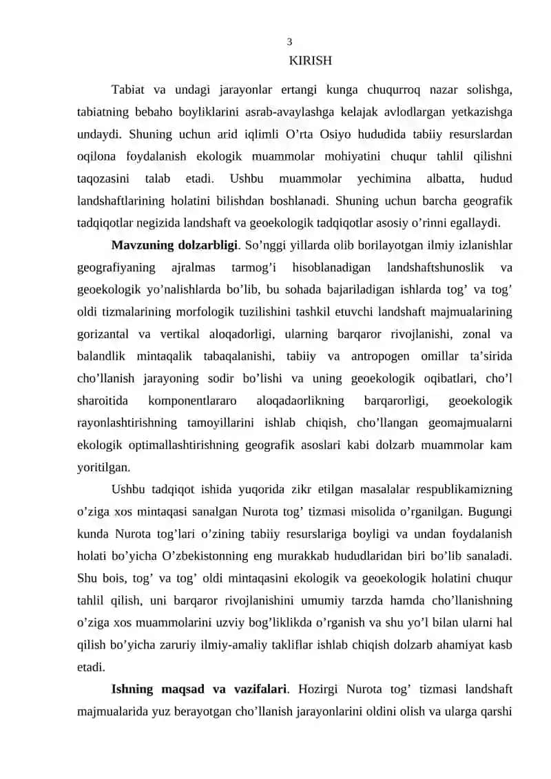 Nurota tog’lari va tog’ oldi tekisliklari tabiiy sharoiti va geoekologik muammolari 3