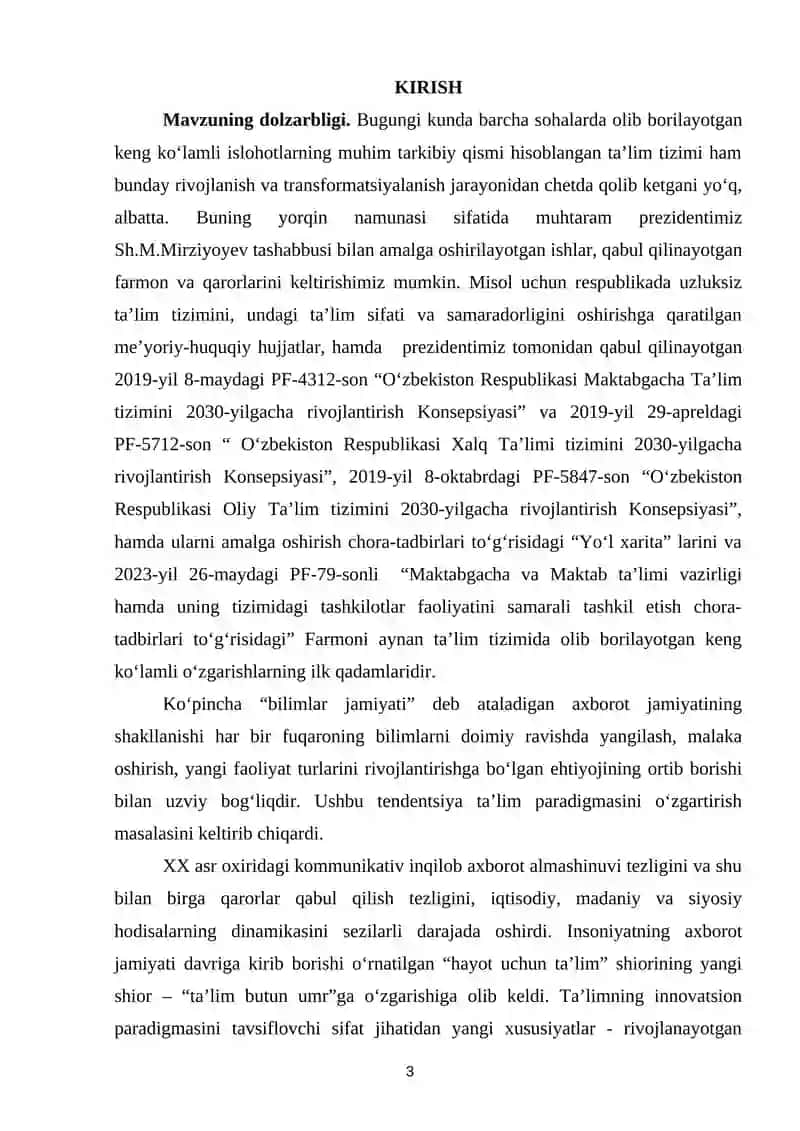 Qo‘shimcha ta’lim, uni tashkil etishga innovatsion yondashuvlar 3