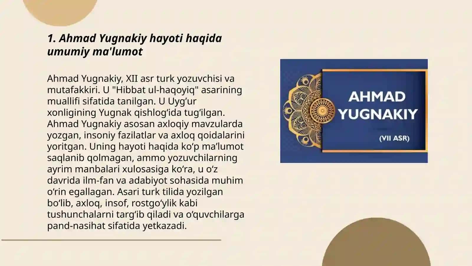 Ahmad Yugnakiy hayoti va ijodi 3