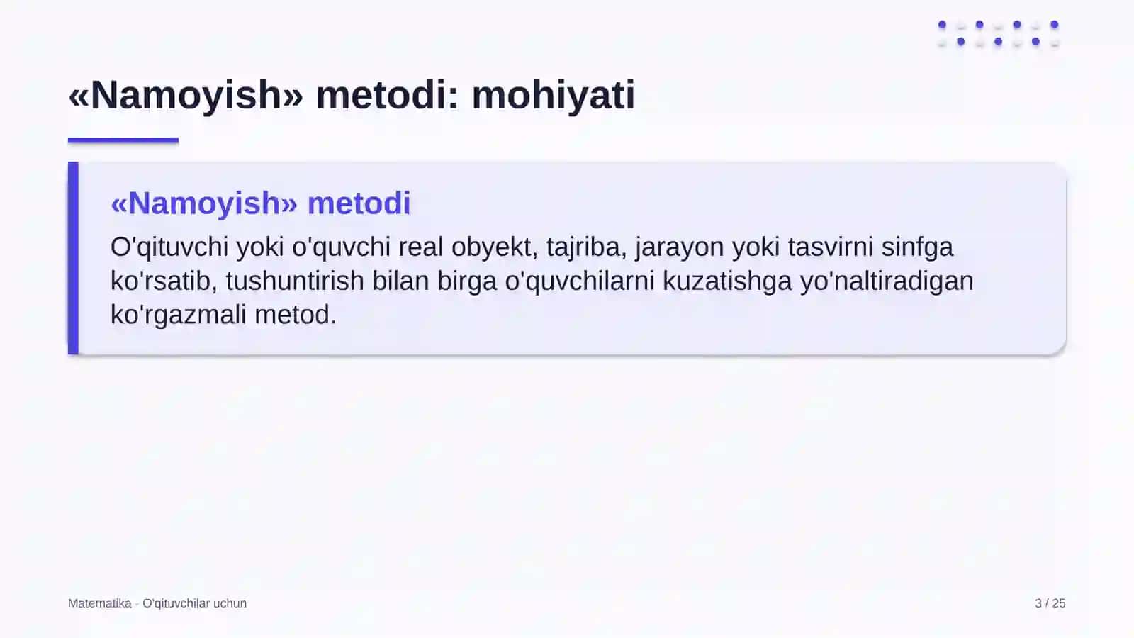 matematika darslarida namoyish metodidan foydalanish 3863 3