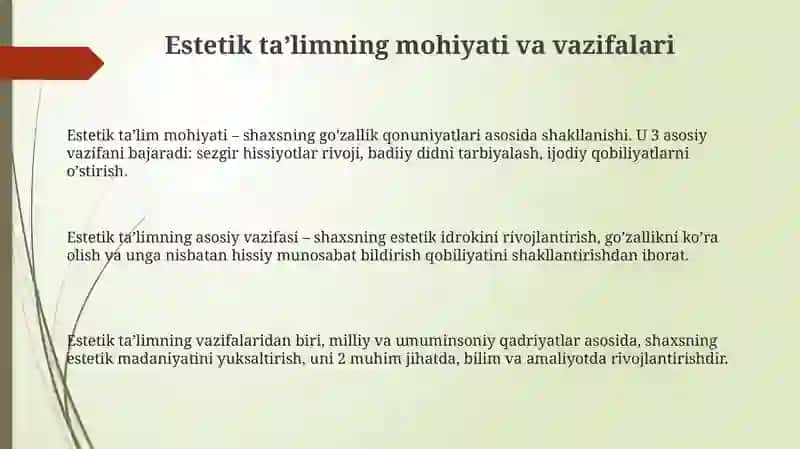 Estetik tarbiya 3
