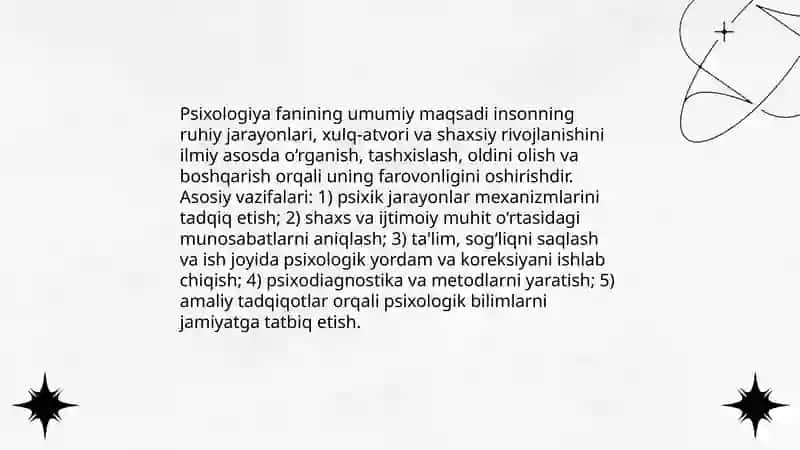 Psixologiya fanining maqsad va vazifalari 3