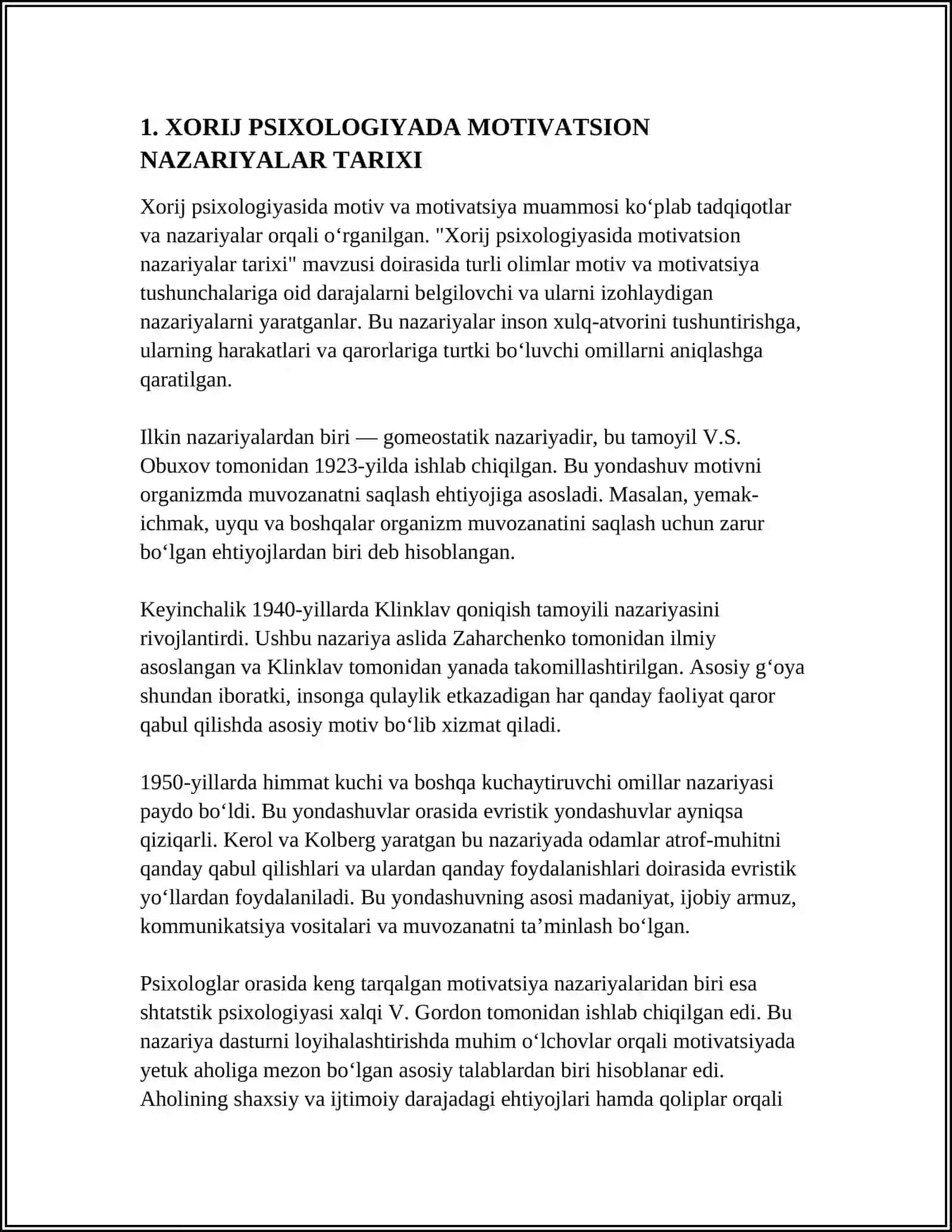 XORIJ PSIXOLOGIYADA MOTIV VA MOTIVATSIYA MUAMMOSI 3