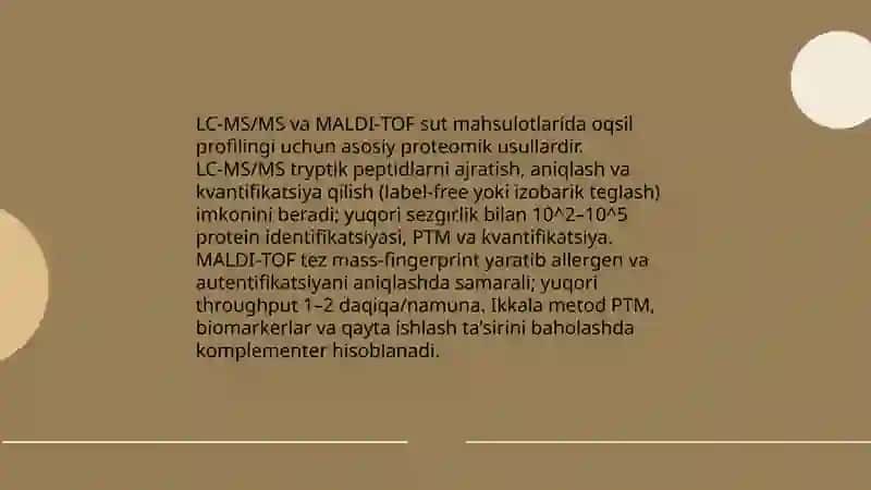 Sut mahsulotlari tarkibini aniqlashning biotexnologik usullari 3