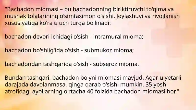 Bachadon miomasi 3