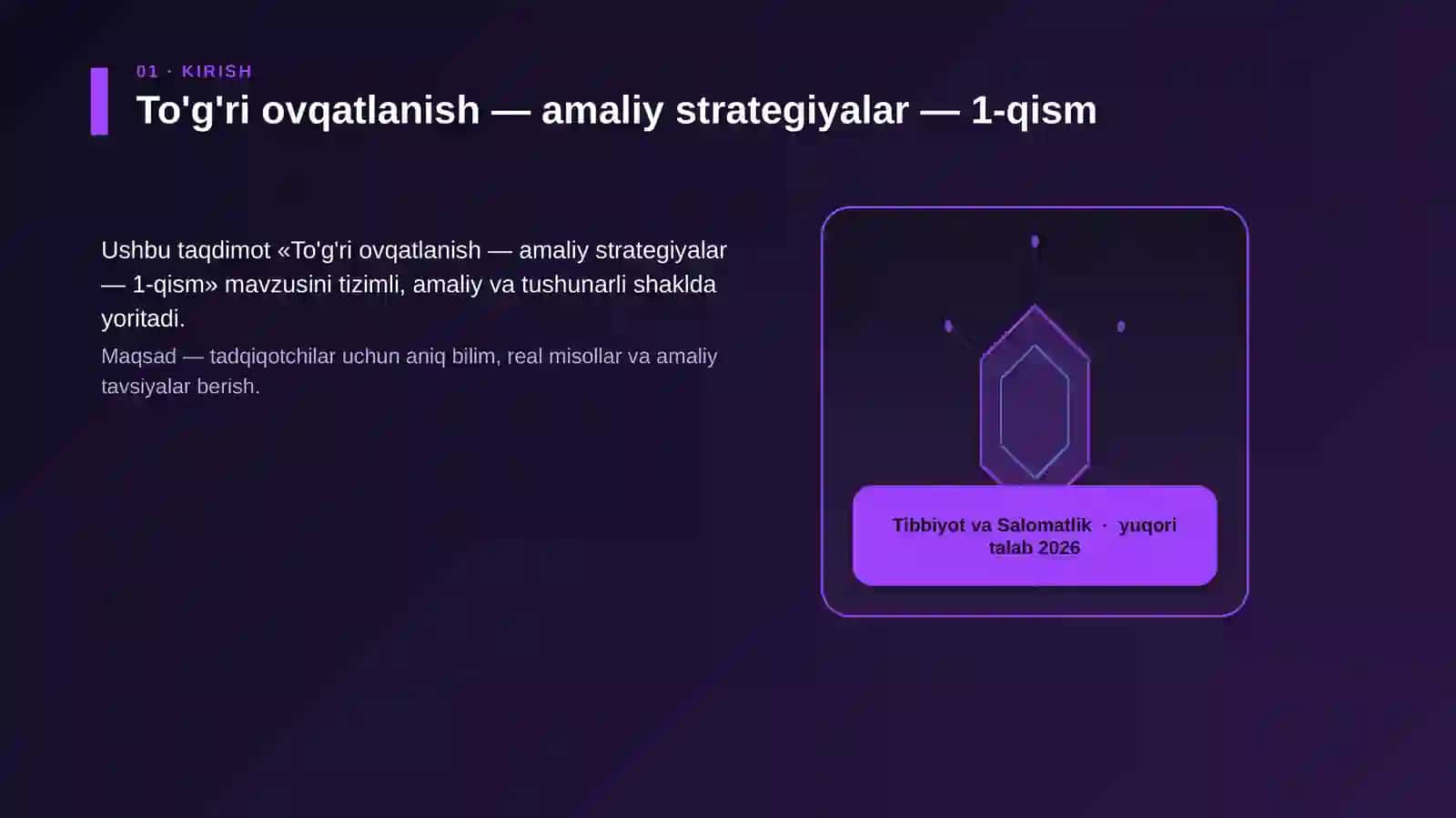 To'g'ri ovqatlanish — amaliy strategiyalar — 1-qism 3