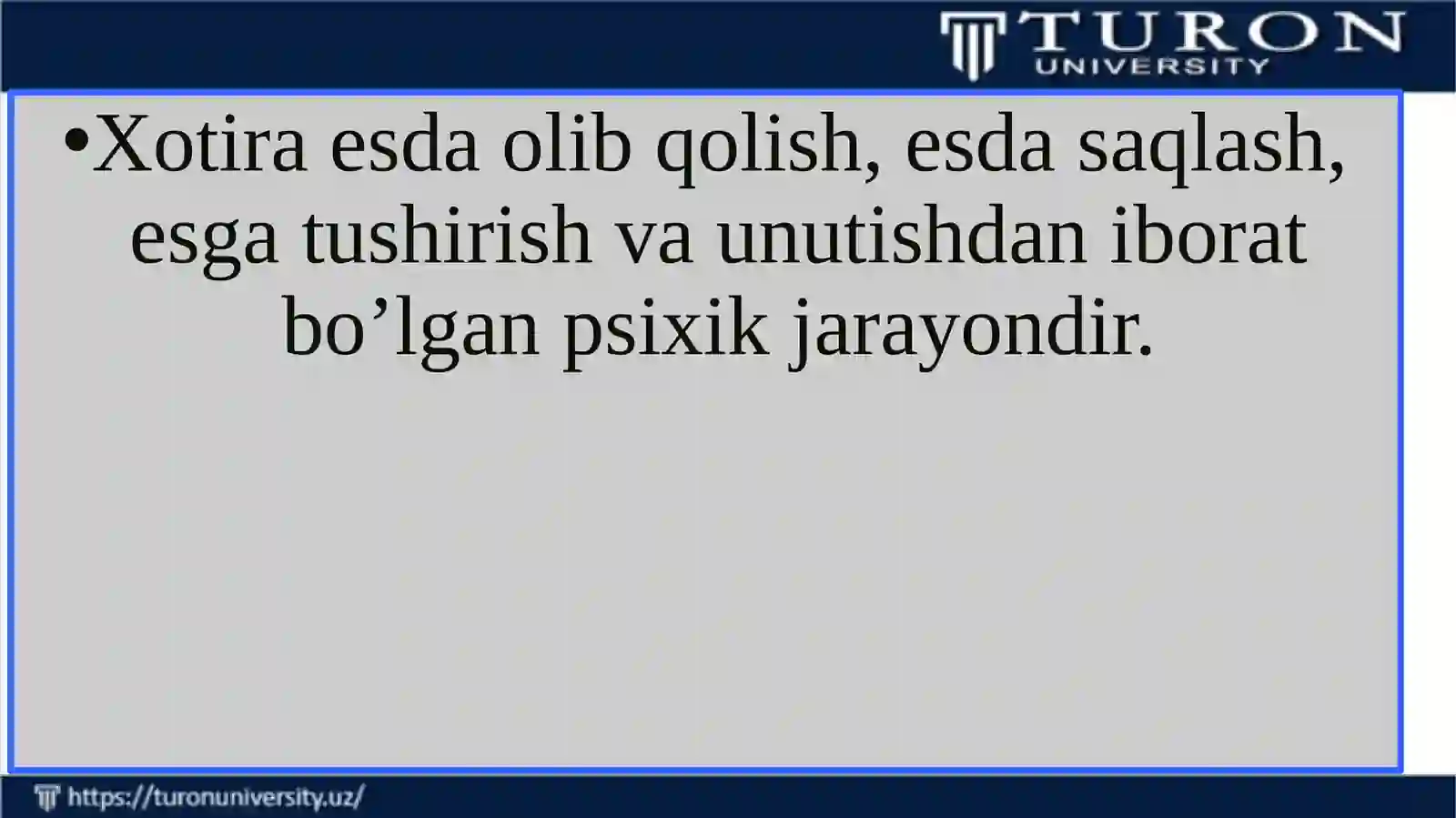 XOTIRA HAQIDA TUSHUNCHA 3
