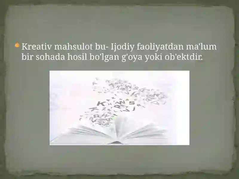 Kreativ mahsulot 3