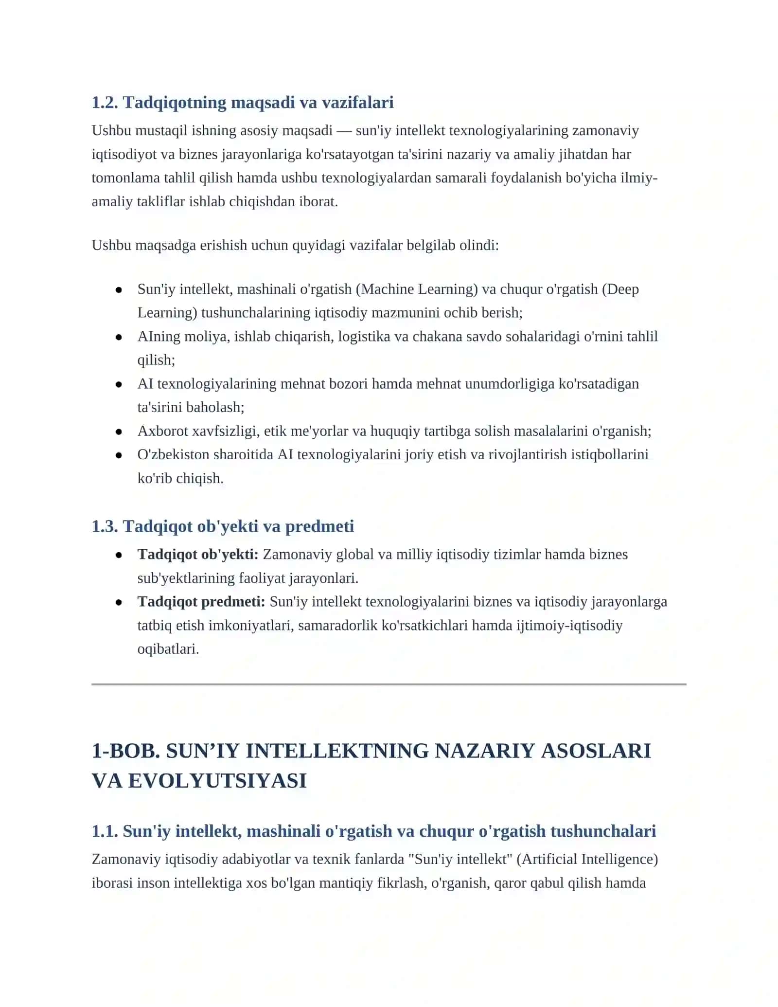 Sun'iy intellekt texnologiyalarining zamonaviy iqtisodiyot va biznes jarayonlariga ta'siri 3