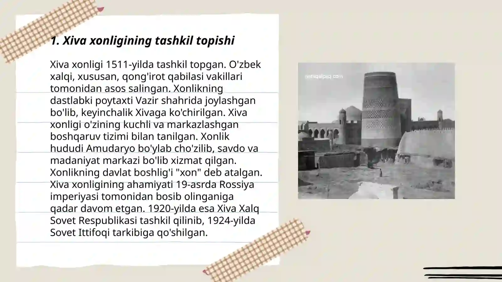 Xiva Xonligi Tarixi 3