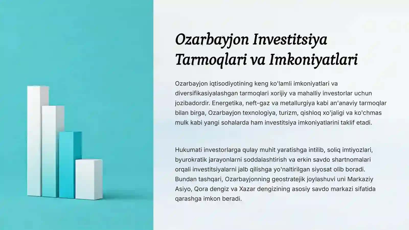 Ozarbayjon davlatining investatsiya tahlili 3