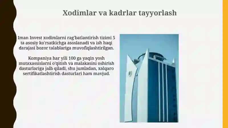 Iman Invest Kompaniyasining Oʻrni 3