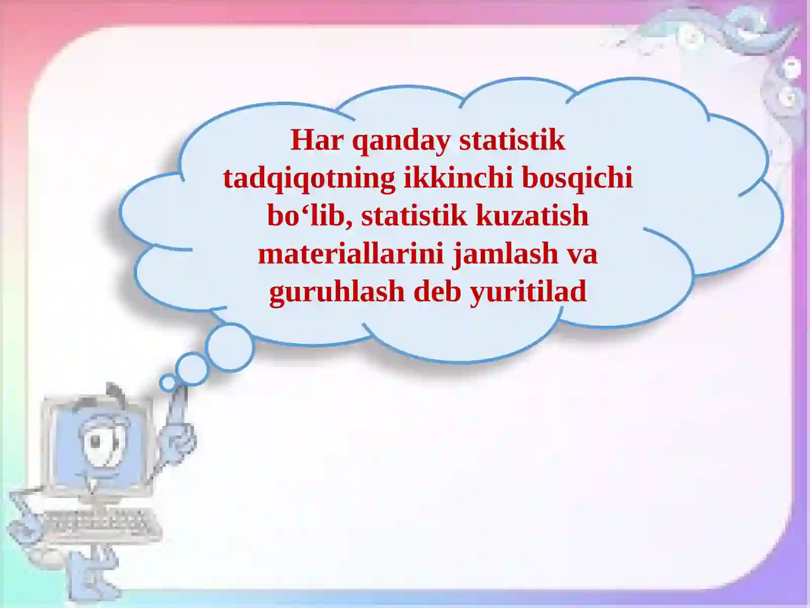Statistik jamlash va guruhlash 3