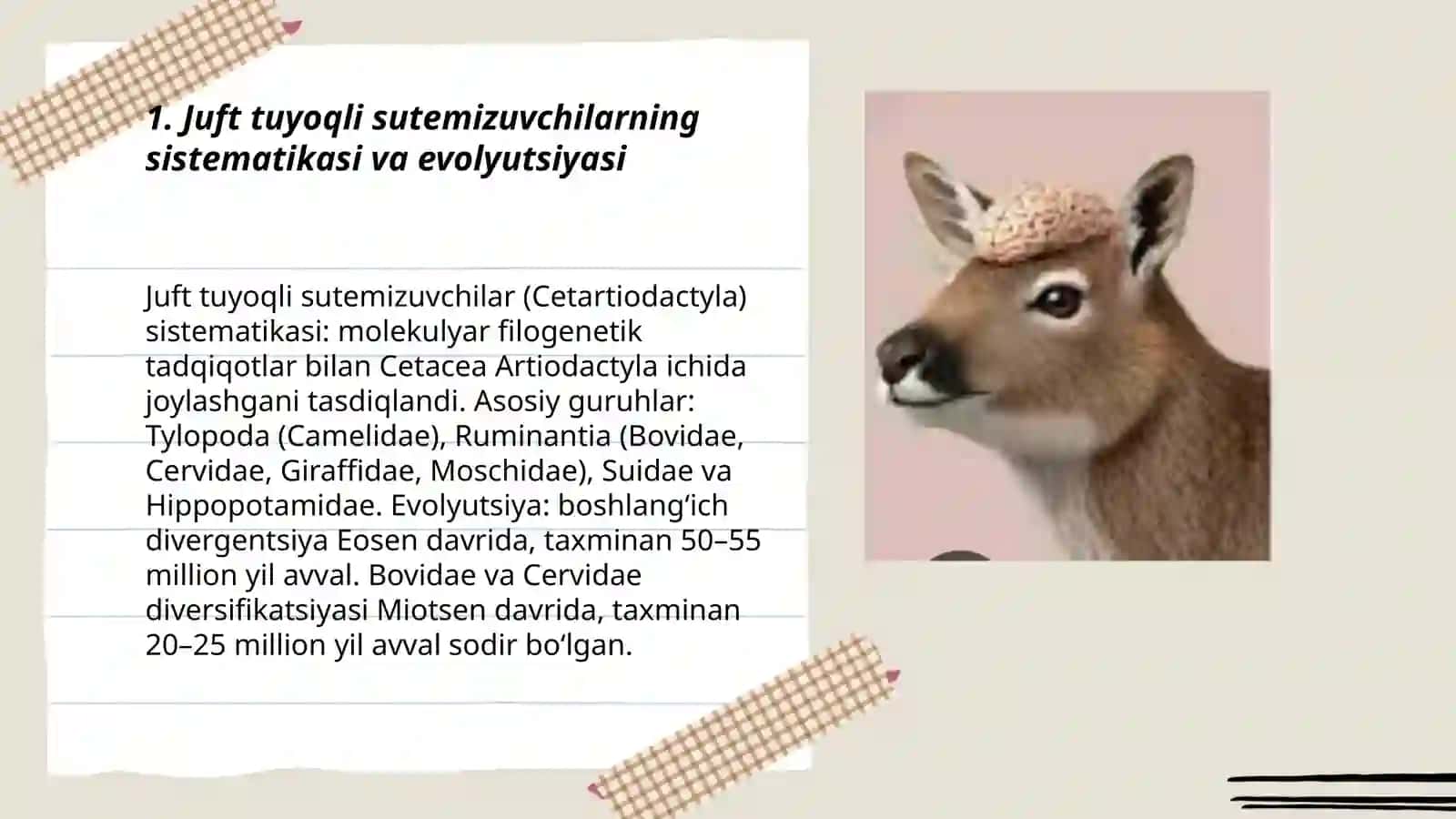 Juft tuyoqli sutemizuvchi hayvonlarning biologik va ekologik xususiyatlari 3