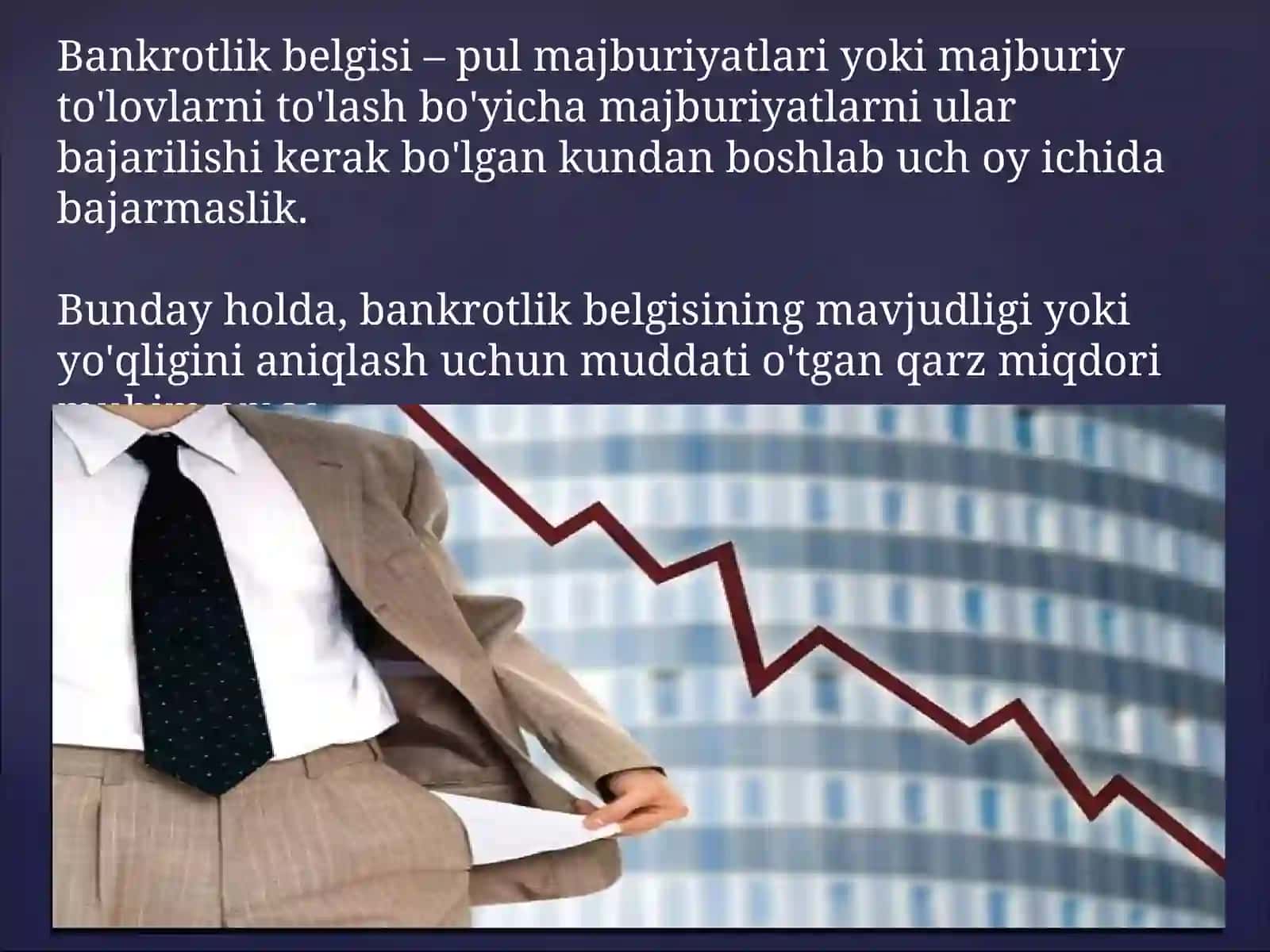 Bankrotlik tushunchasi va belgilari 3