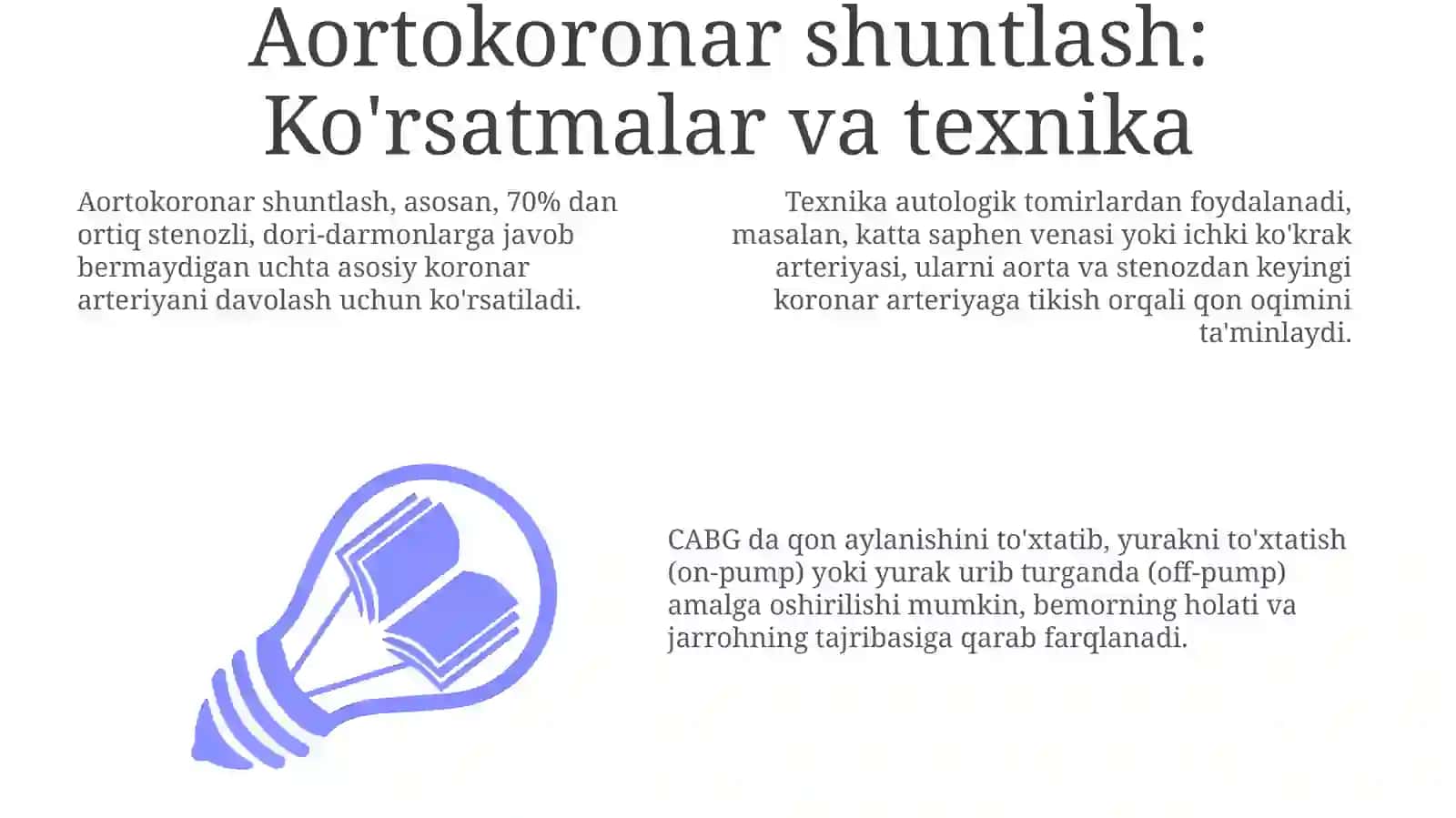 Aorta-koronar shuntlash,mitral komissurotomiya,bekilmaganBatalov yoʻlini bogʻlash 3