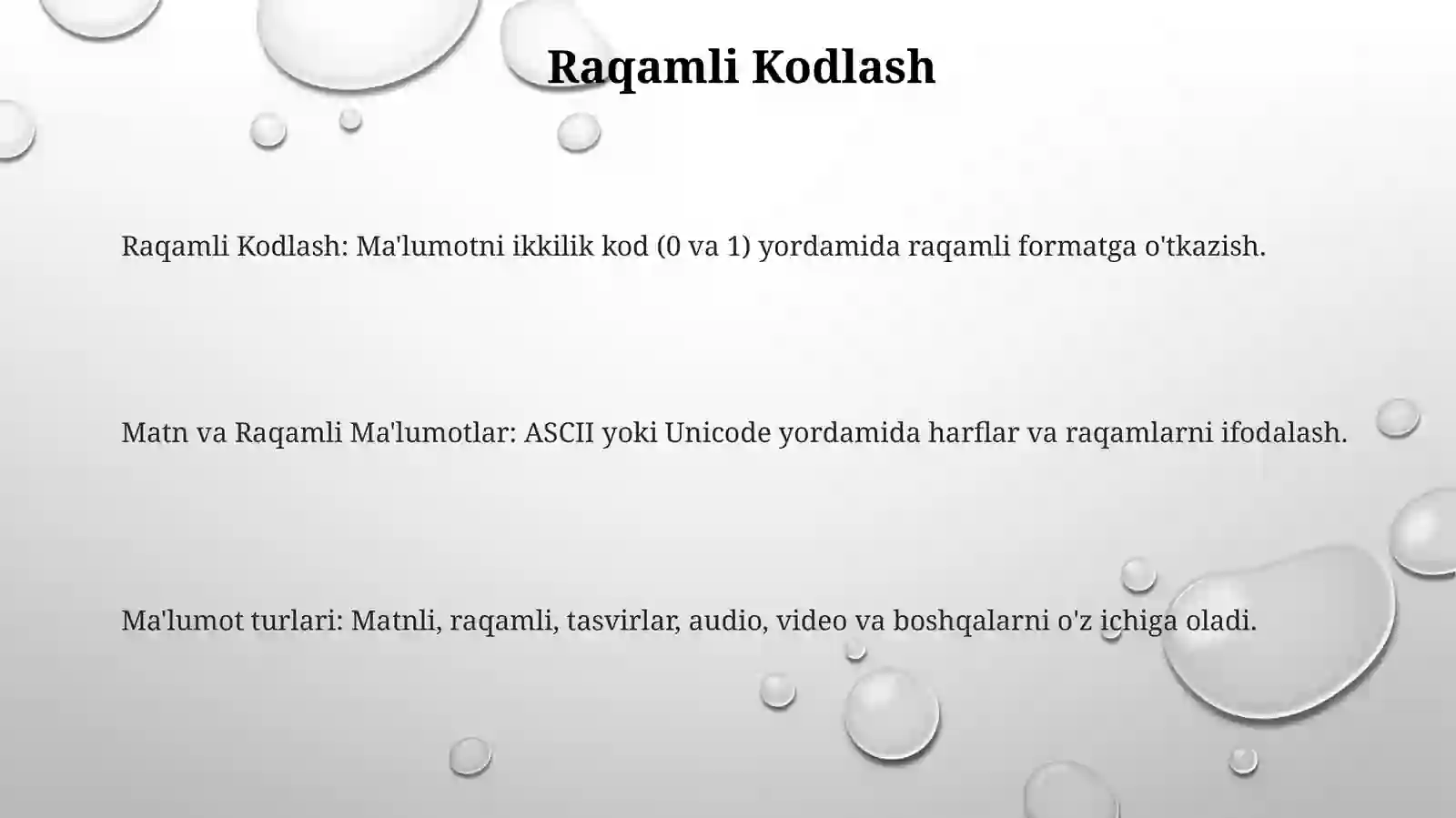 Ma'lumot turlari 3