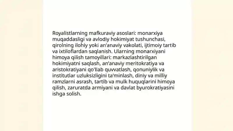 Royalistlar konstitutsionalistlar jirondistlar va yakobinchilar mafkurasi 3