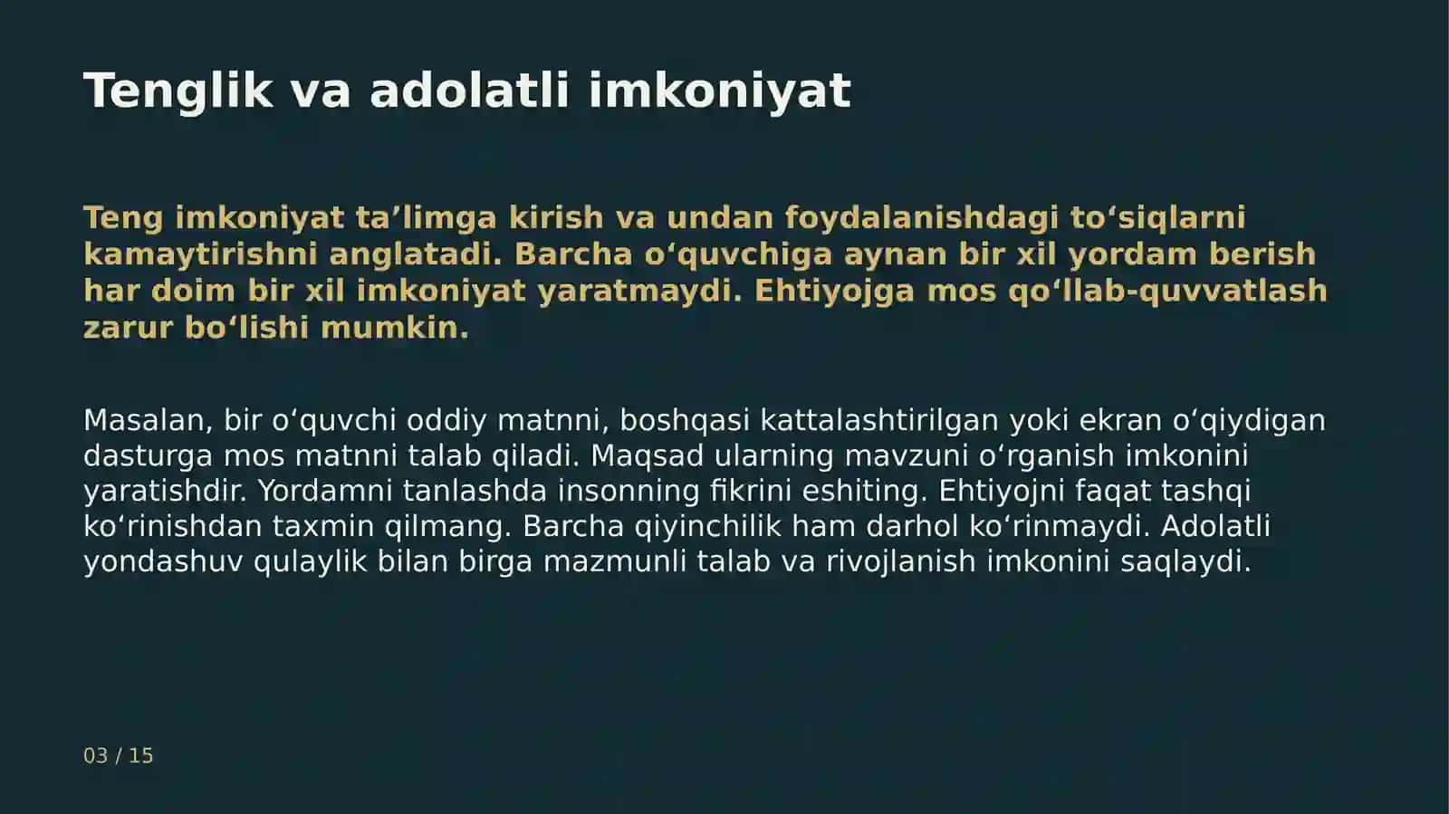 Inklyuziv ta’lim va teng imkoniyatlar 3