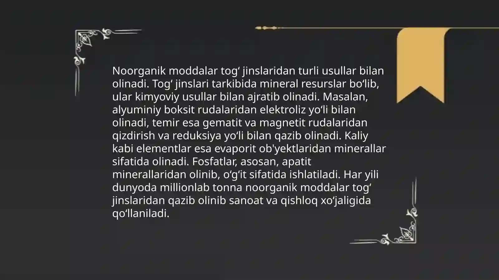 Noorganik moddalarning tabiiy manbalari 3